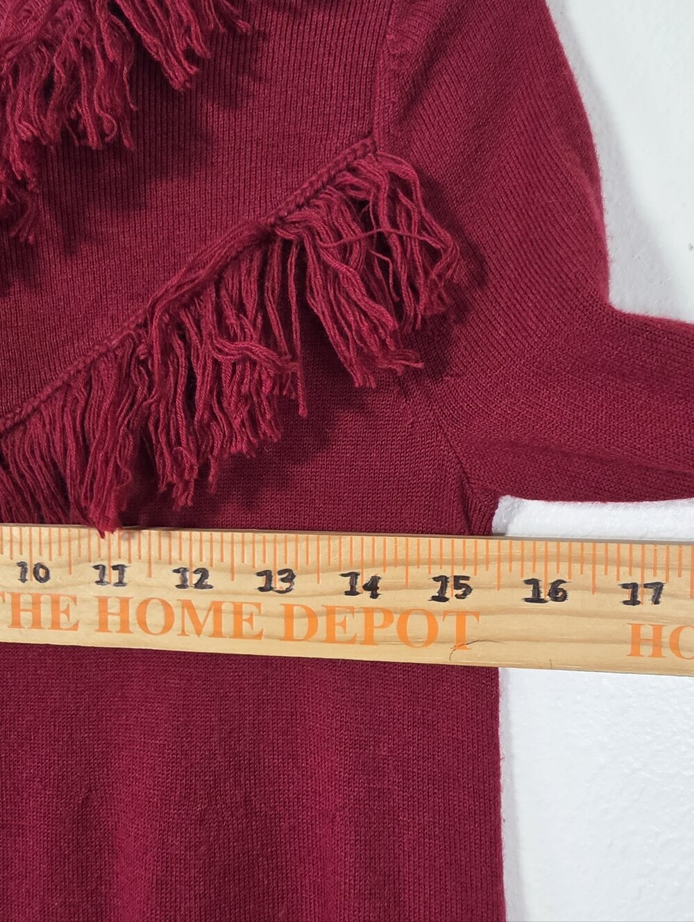 kate spade Burgundy Fringe-Trim Knit Dress - Picture 6 of 9